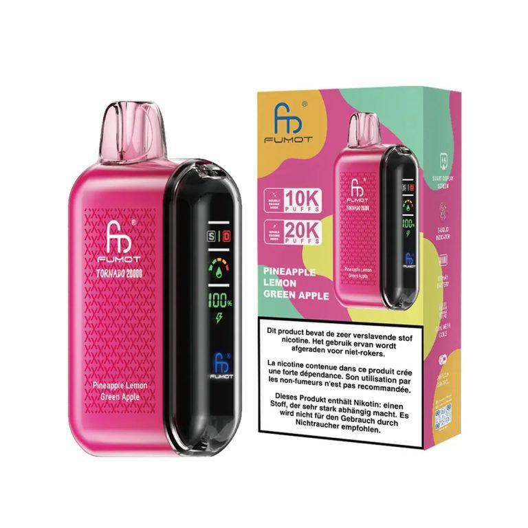 fumot tornado 20000 pineapple lemon green apple